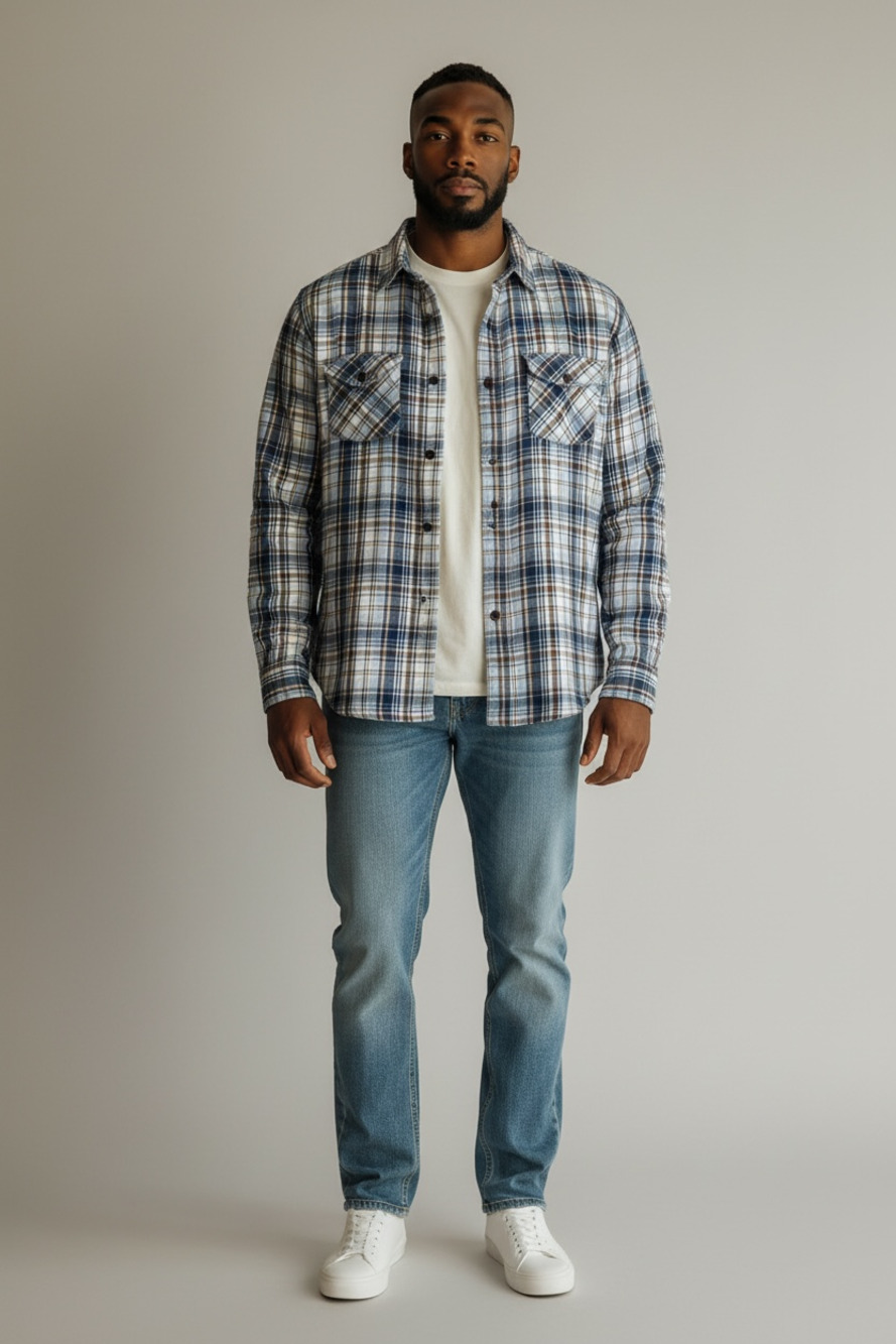 Katin Plaid Flannel Button Down Shirt XL